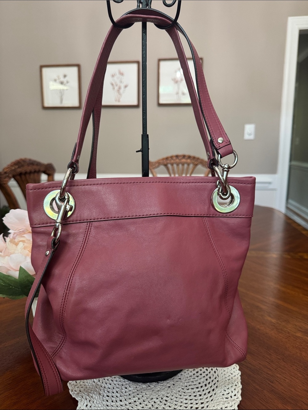 Vintage Coach Ashley Pleated Leather Hippie Bag & Matching Flap Wallet Set - Picture 2 of 5